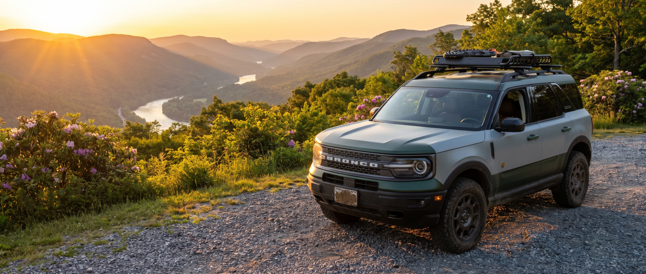 2026 Ford Bronco Sport at a Blue Ridge Escarpment overlook in Upstate South Carolina