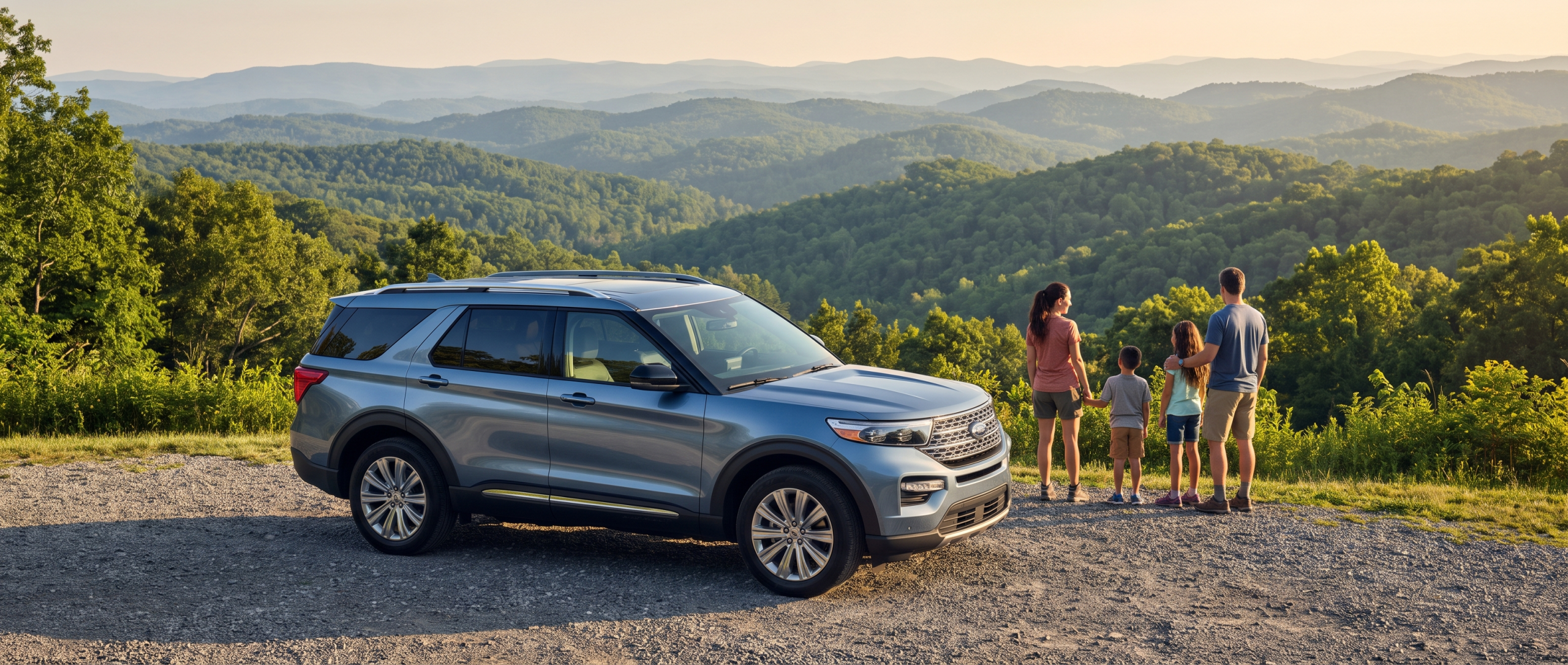 2026 Ford Explorer at Blue Ridge foothills overlook near Greenville, SC