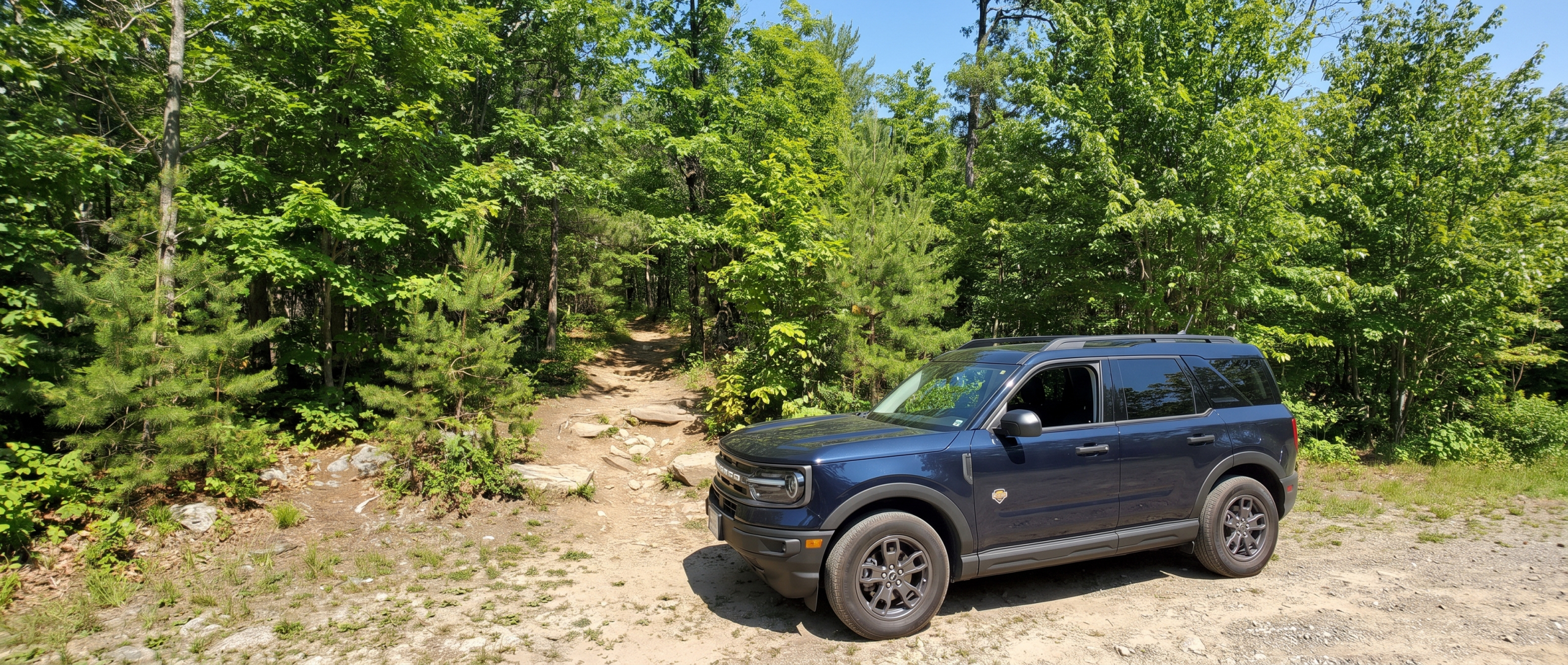 Ford Bronco Sport at Paris Mountain State Park trailhead near Greer, SC