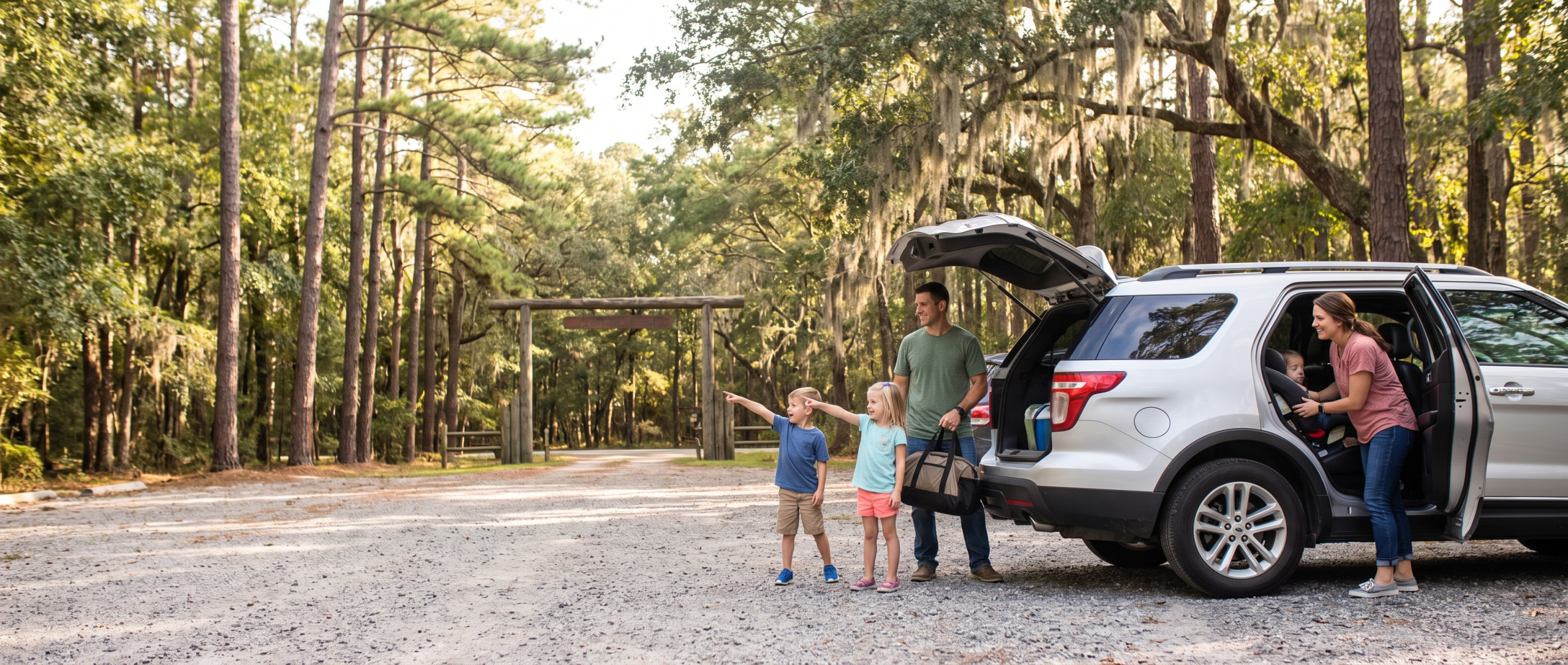 Ford Explorer for families visiting Greenville Zoo from Greer SC with kids and cargo space