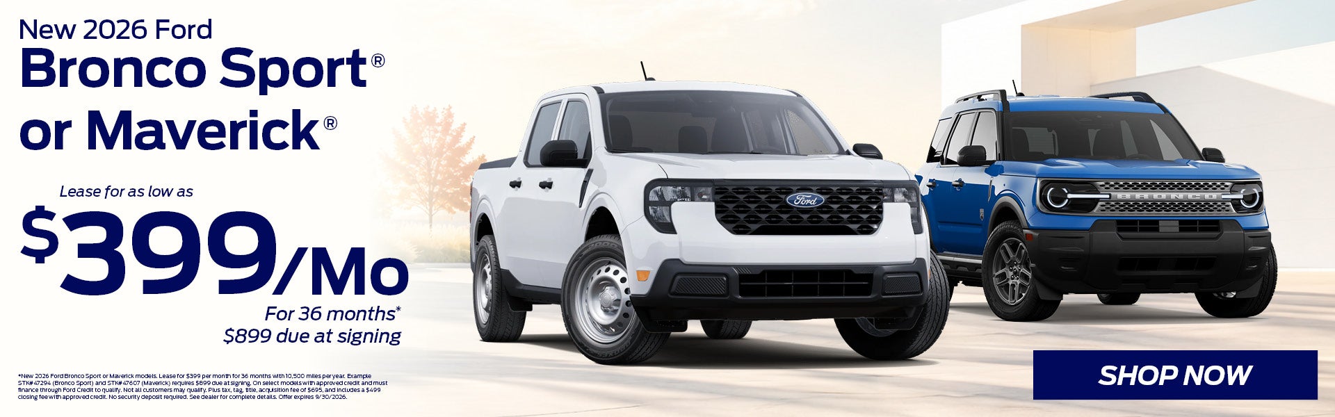 New 2026 Bronco Sport or Maverick