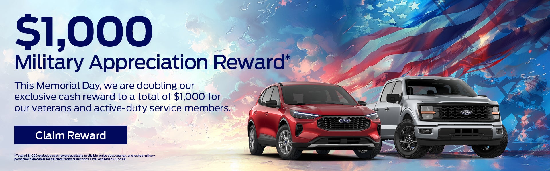 $1,000 Military Appreciation Reward