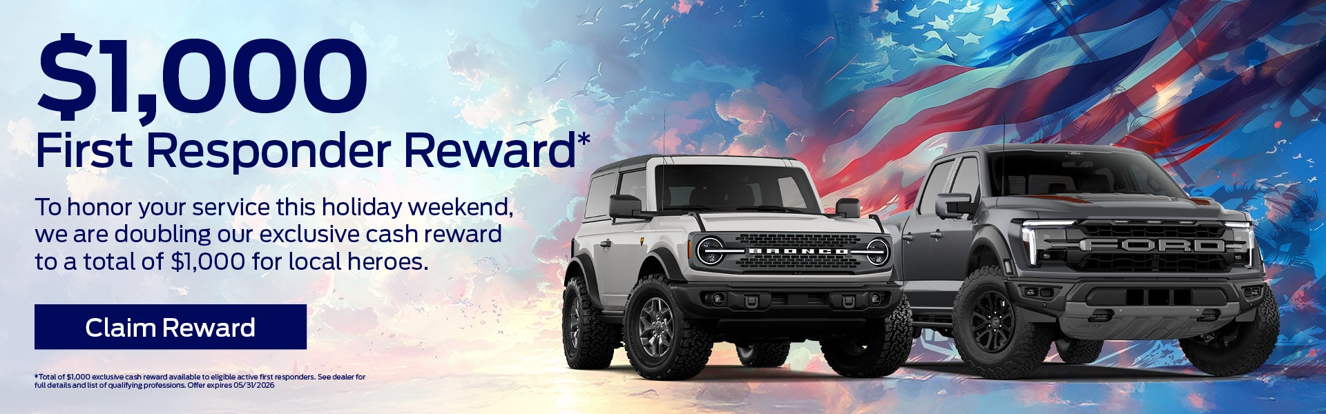 $1,000 First Responder Reward